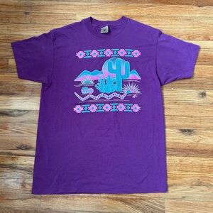 Vintage 1992 Southwestern Desert Purple Single Stitch 90s T-Shirt